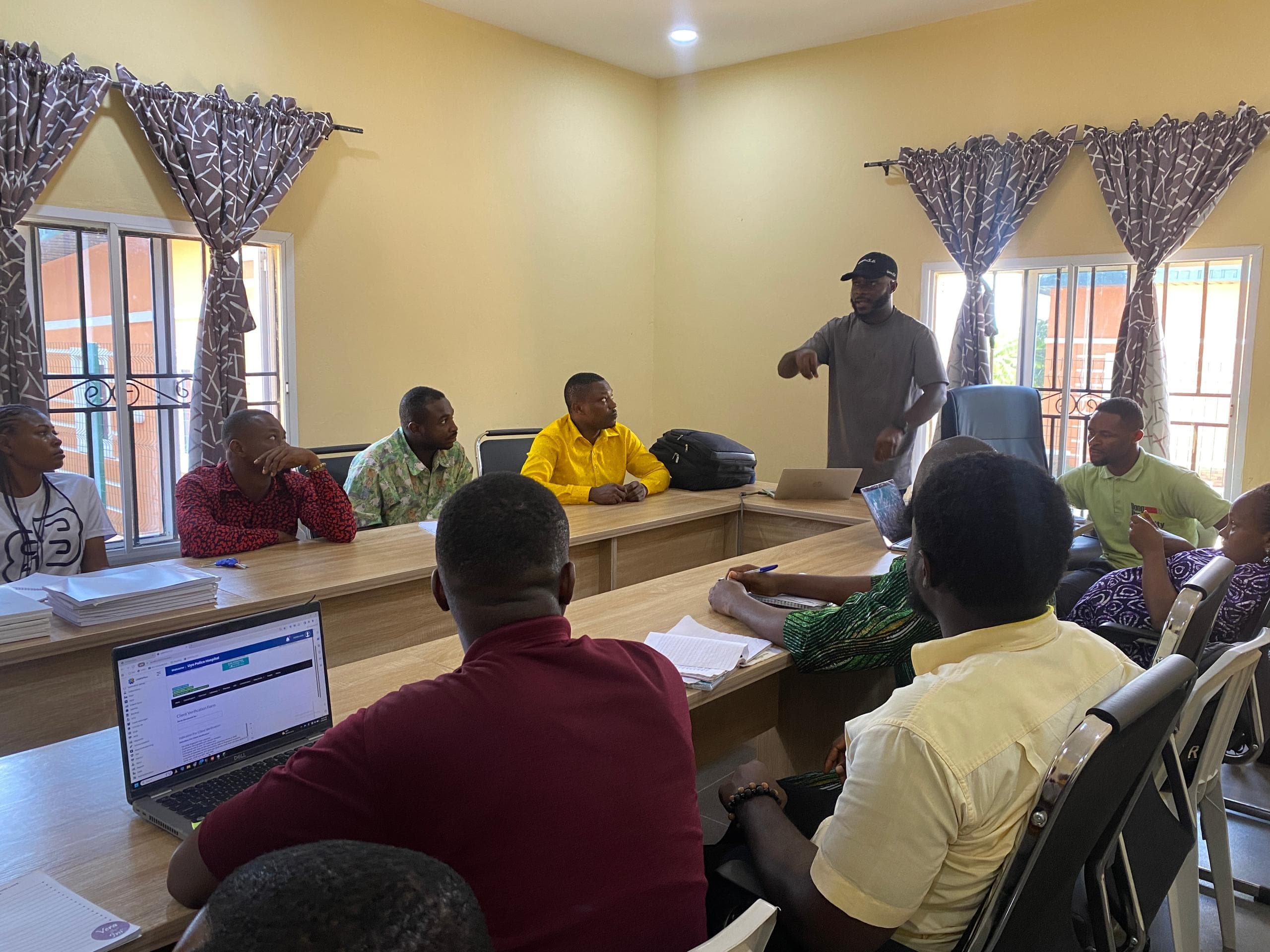 Participants listening during renewable energy training